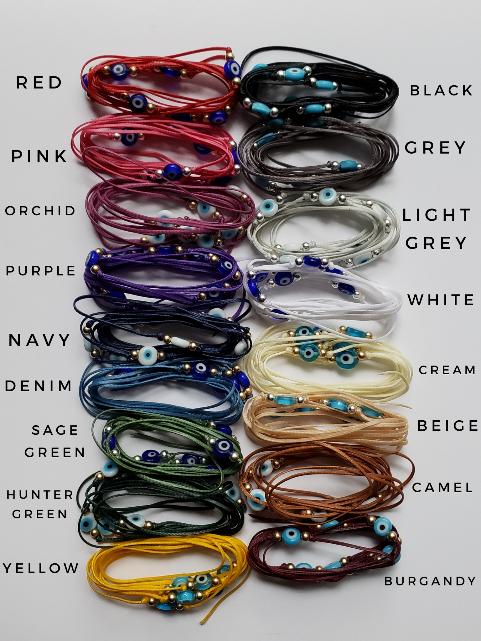 Evil Eye String Bracelet 6mm Bead Child s Size Paige Anna