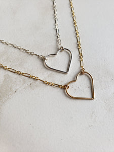Large Open Heart Necklace