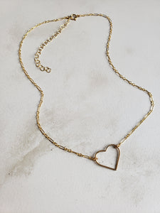 Large Open Heart Necklace