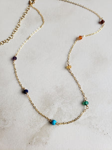 Segmented Rainbow Necklace