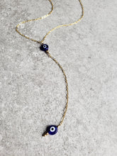 Evil Eye Lariat Necklace - Large Bead