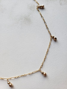 Mixed Metals Dangle Necklace on Larger Chain