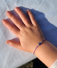 Evil Eye String Bracelet - 6mm Bead Child's Size