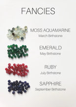 Gemstone Dangle Charms for Floral Birth Month Charm Necklaces